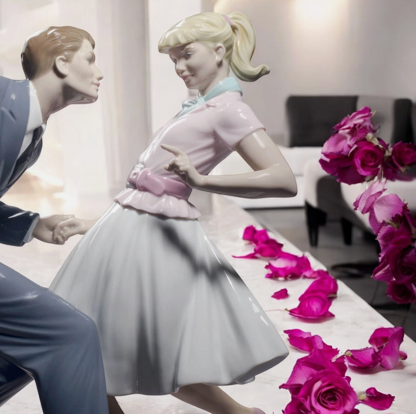 Lladro “Let’s Swing” Couple Figurine 01008752 – Limited Edition, Retired