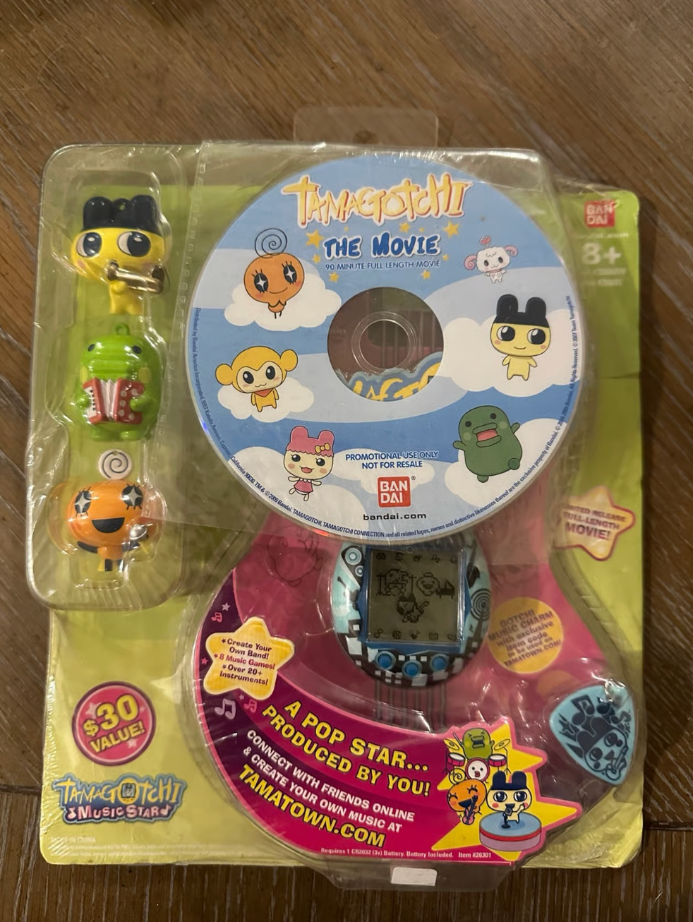 Tamagotchi Music Star Blue Equalizer Bundle – 2009 Set with DVD, 3 Figures & Charm Pick
