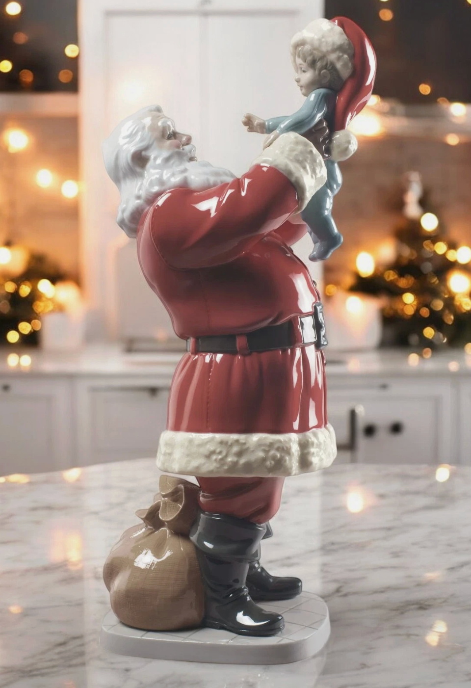 Lladro Christmas Set – Santa & Christmas Tree Figurines