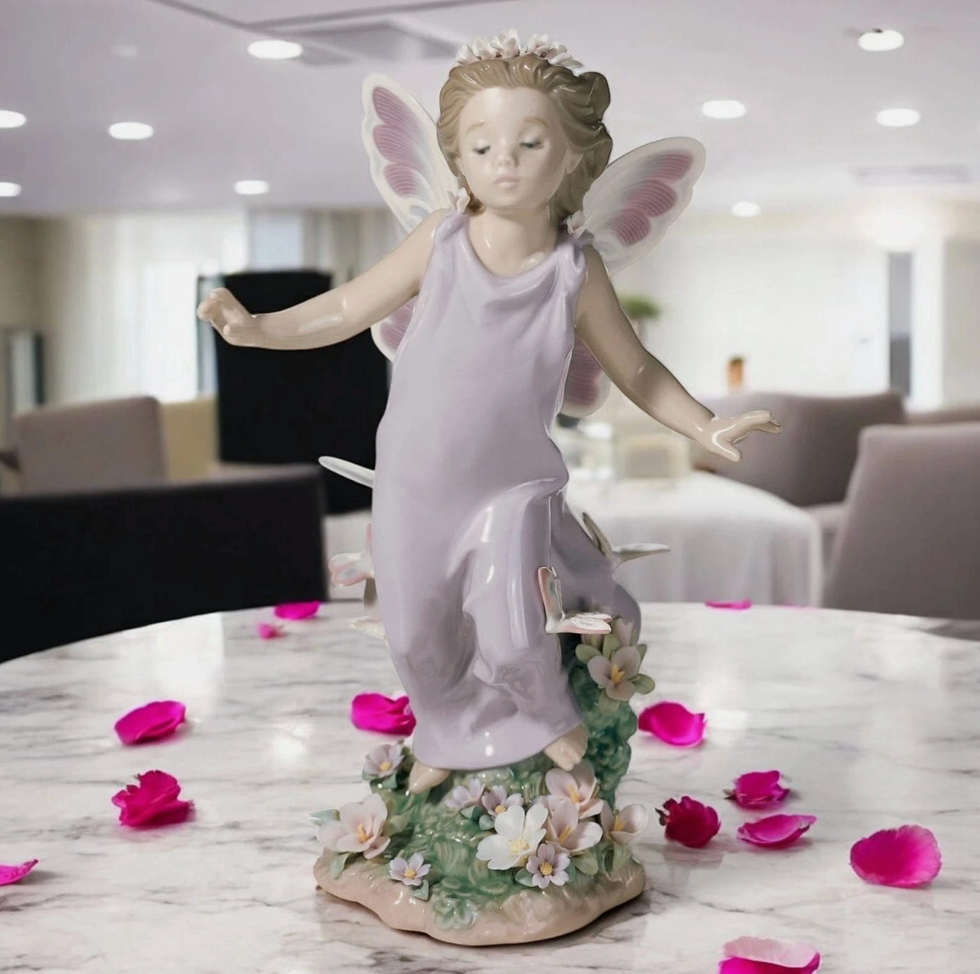 Lladro Butterfly Porcelain Figurines Set