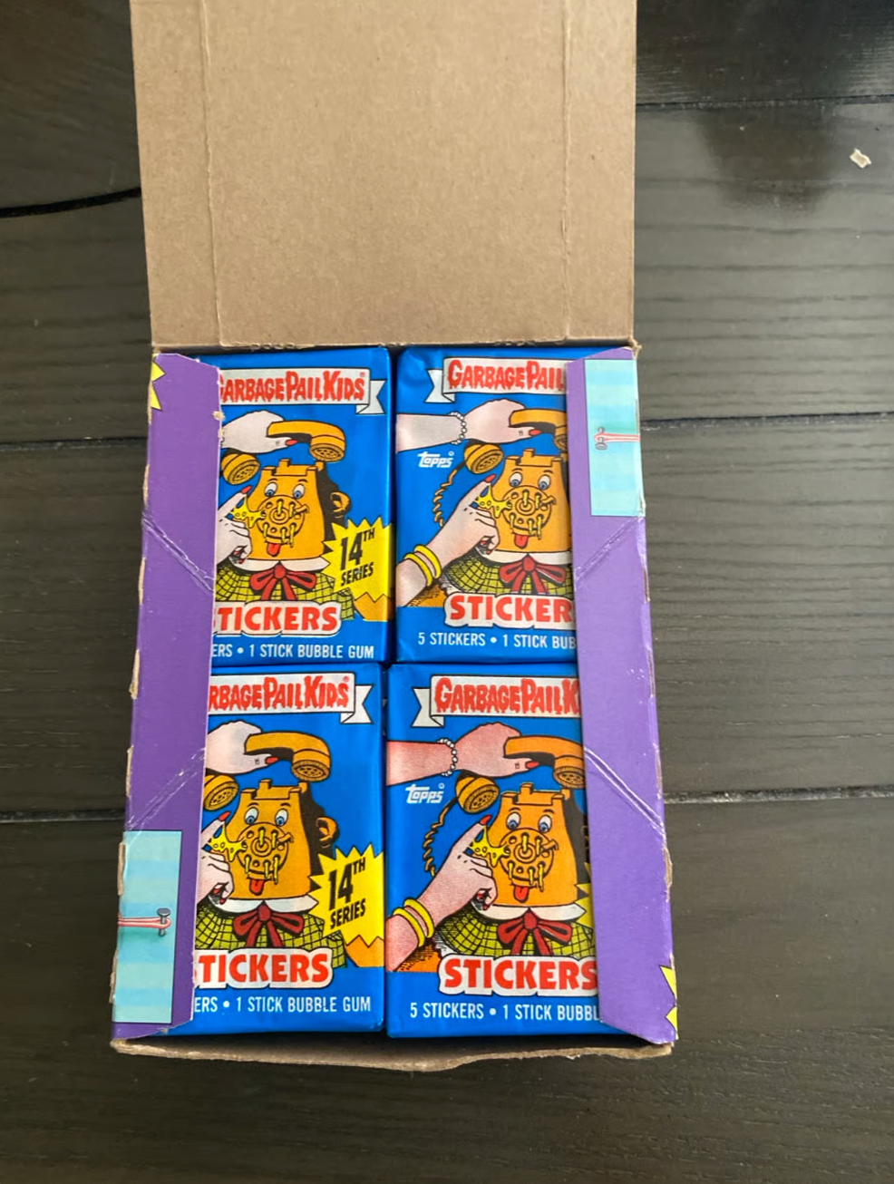 Garbage Pail Kids 14th Series Full Box – 48 Unopened Packs – Vintage GPK Trading Cards – Great Condition