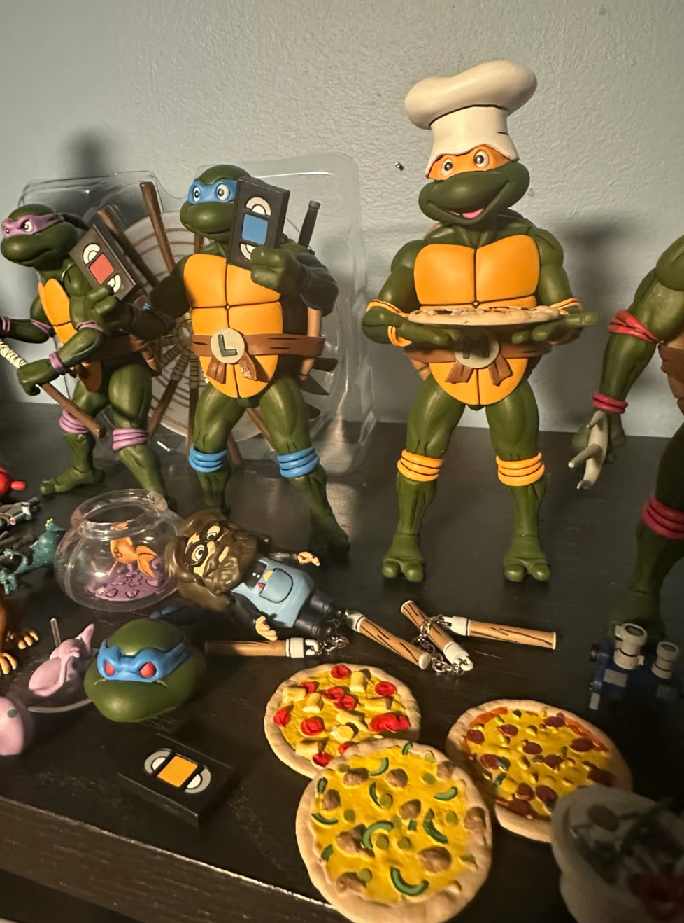 NECA TMNT Lot – 11 Pizza Club Figures – Shredder, Casey Jones & More – Complete Set