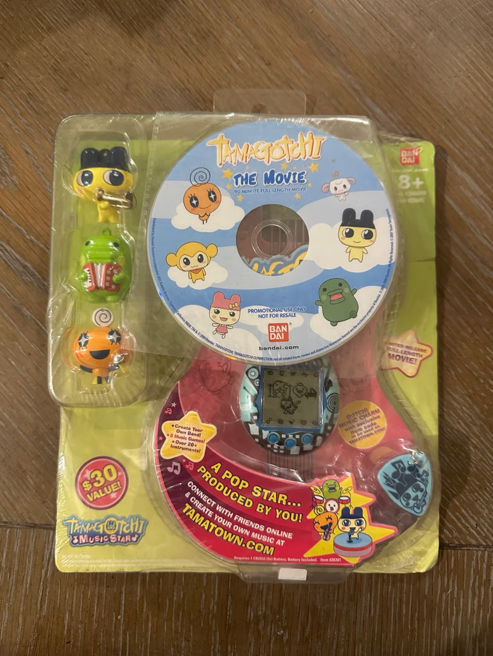 Tamagotchi Music Star Blue Equalizer Bundle – 2009 Set with DVD, 3 Figures & Charm Pick