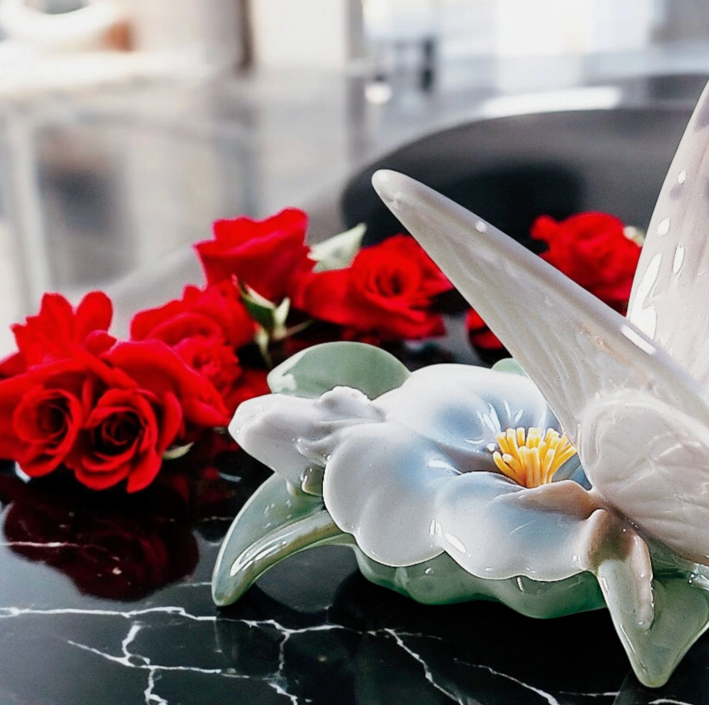 Lladro Butterfly Porcelain Figurines Set