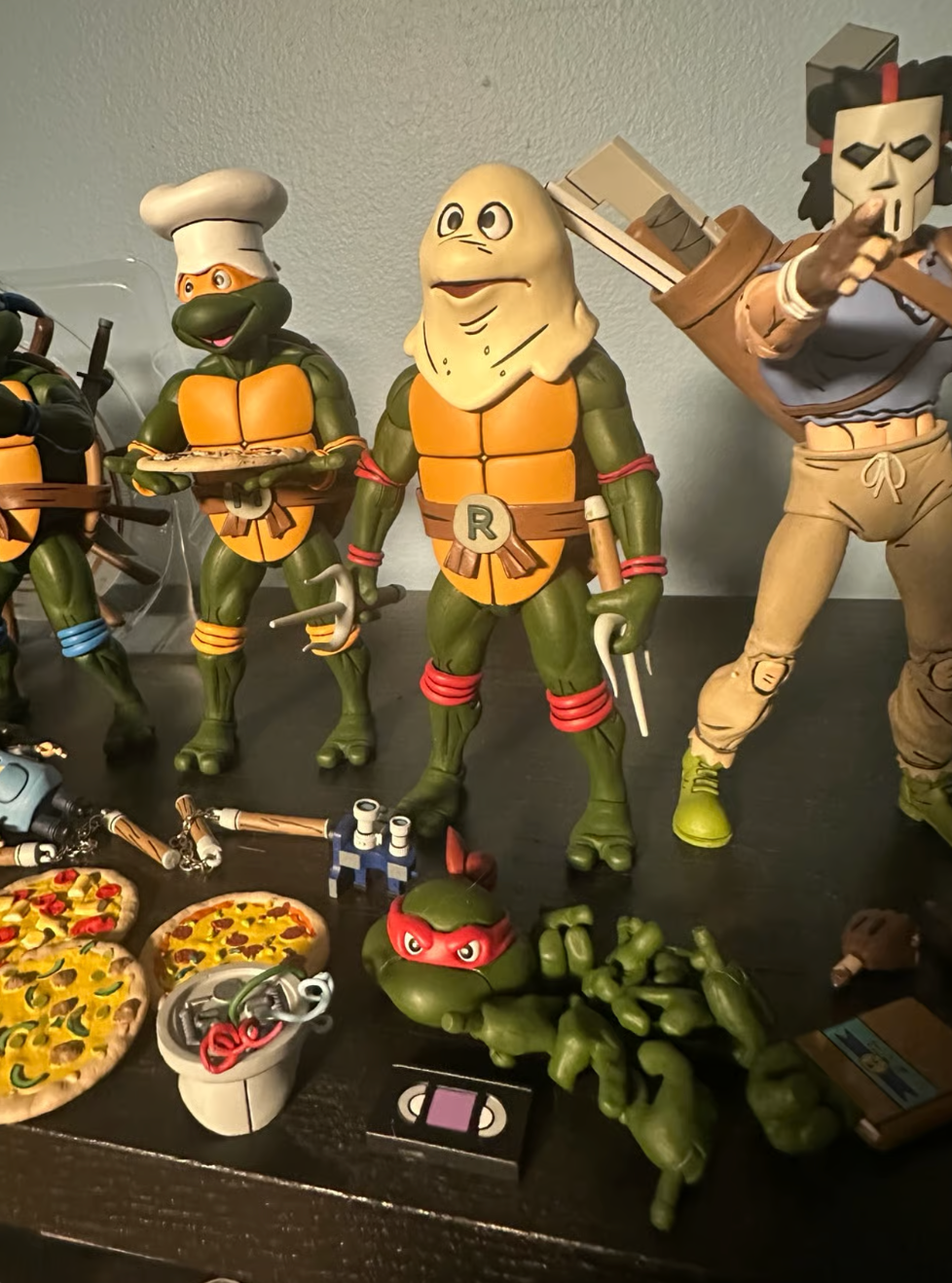 NECA TMNT Lot – 11 Pizza Club Figures – Shredder, Casey Jones & More – Complete Set